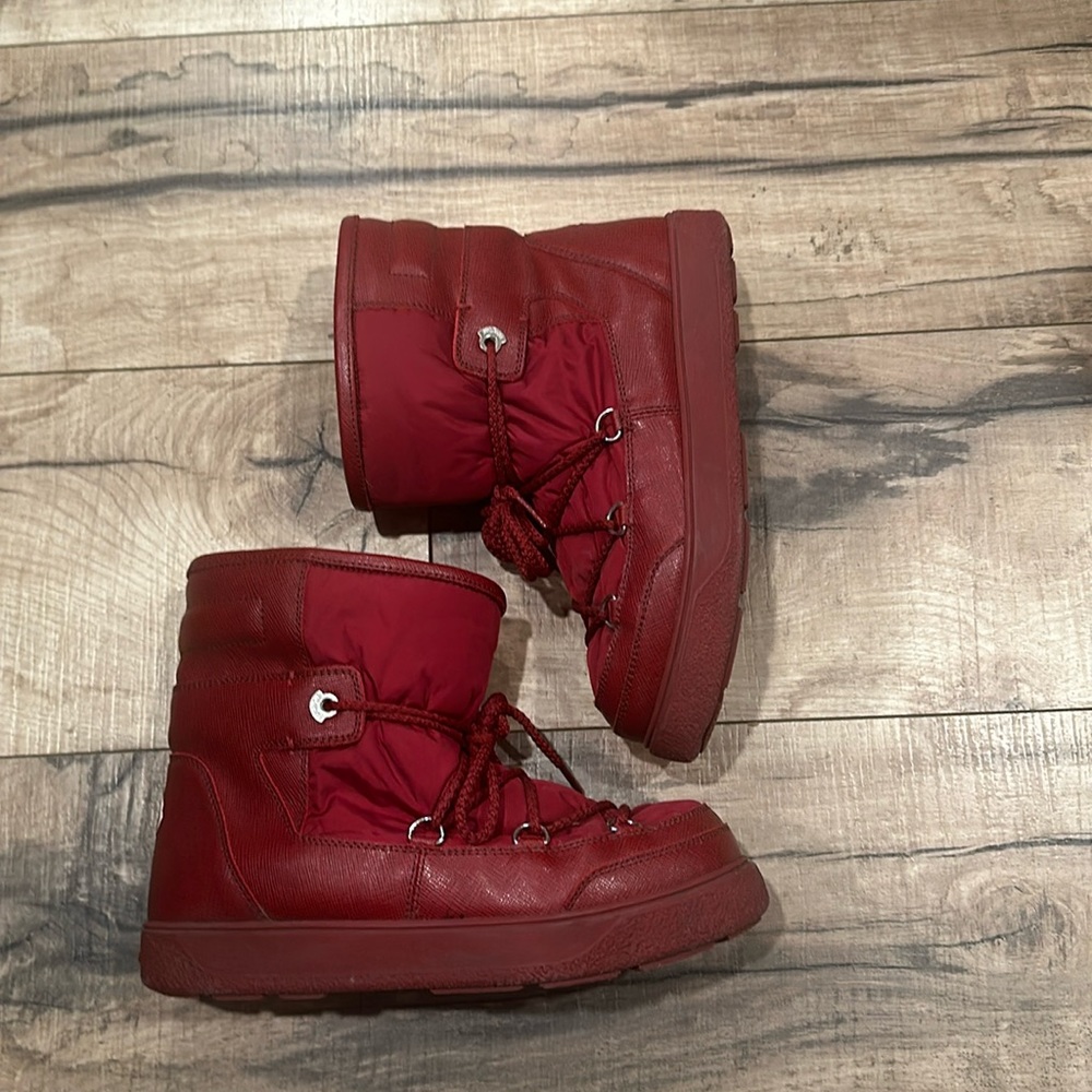 Moncler Red Winter Rain Boots